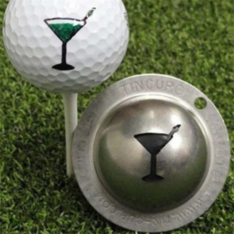 7 Styles Golf Ball Marker Stainless Steel Golf Marker Marker Marker Tool Golf Ball Line Marker Stencil Stainless Steel Marker: Wine Glass