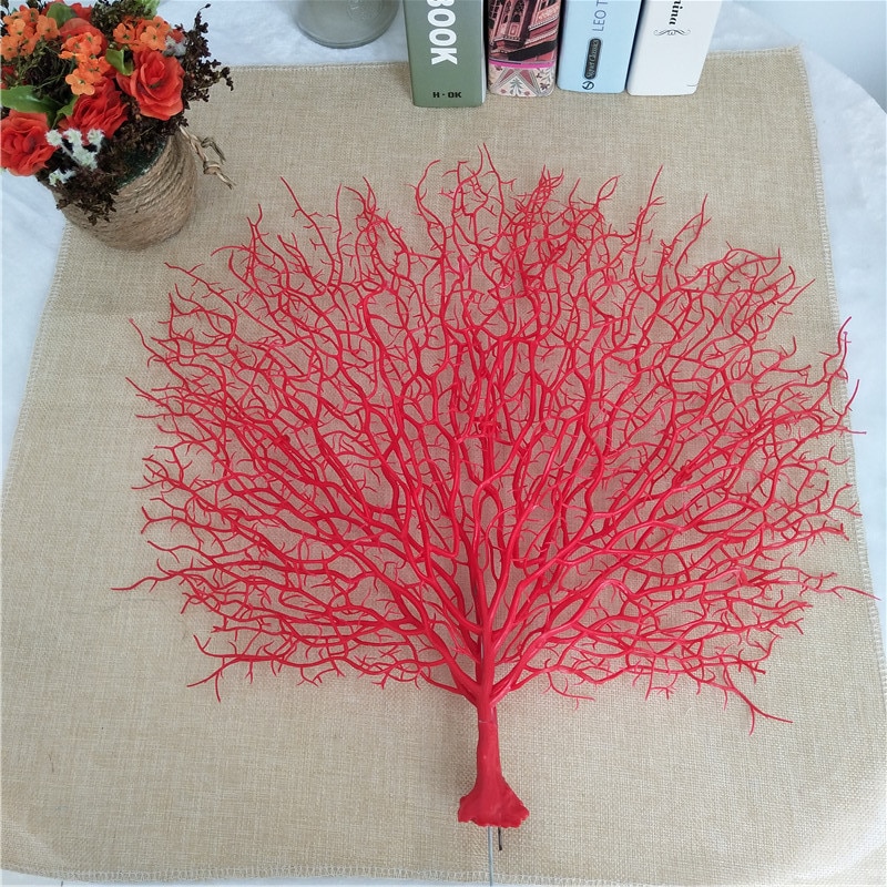 Di Plastica semplice Pavone Ramo di Corallo Bianco Simulazione Secco Ramo Casa Foto Fotografia in studio di Decorazione