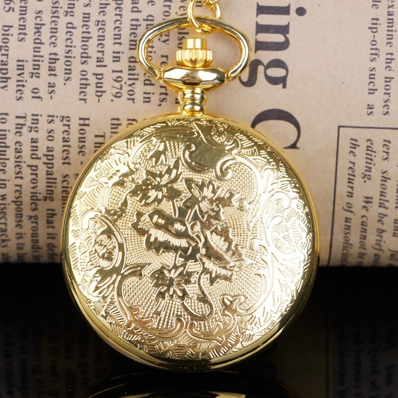 Holle Gouden Wit Quartz Zakhorloge Ketting Hanger Casual Unisex