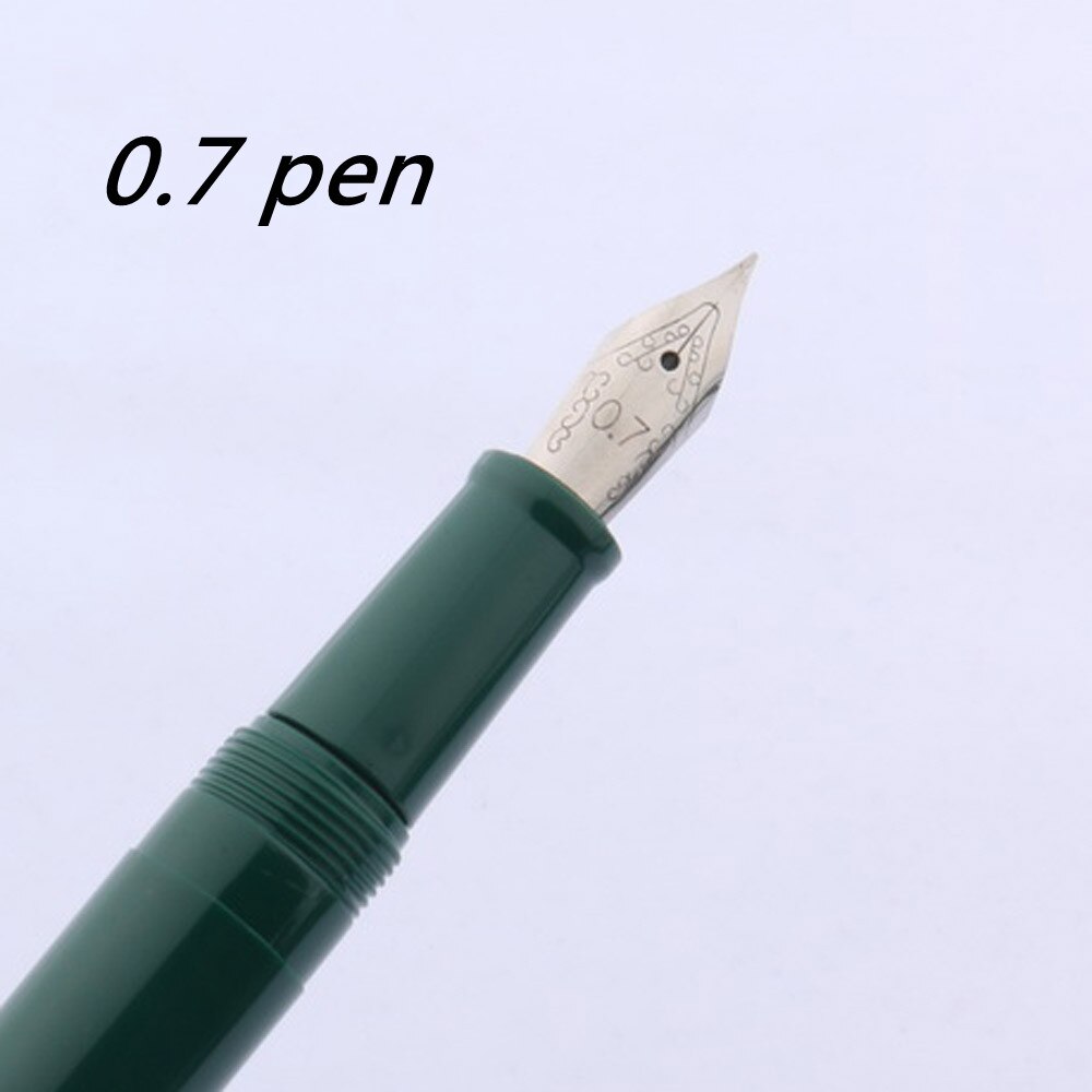 992 parallel Fountain Pen Duckbill Gothic art Flower Flat plastic Dark green Office school supplies ink pens: A1-0.7