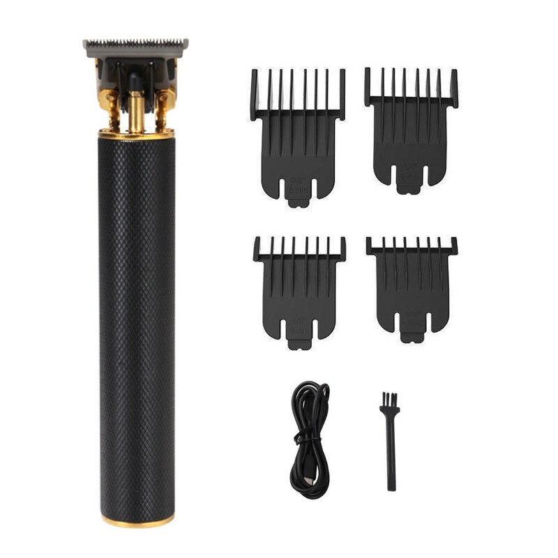 Tagliacapelli professionale T9 tagliacapelli ricaricabile pane elettrico barbiere Clipper Trimmer uomo Cordless intaglio macchina per tagliare i capelli: black