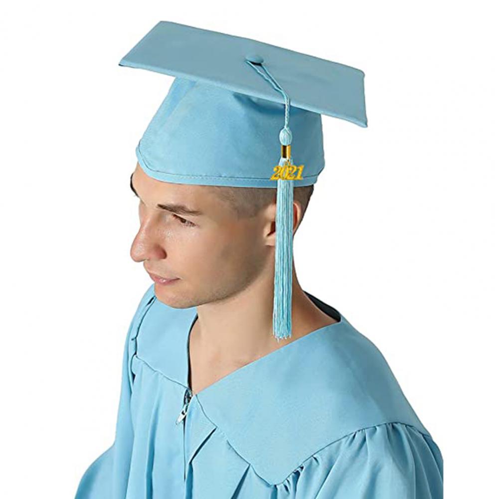 Cappello di laurea Unisex decorativo poliestere adulto graduazione nappa Cap per laurea