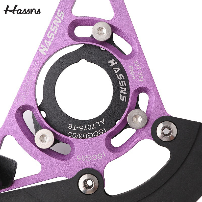 HASSNS Fietskettinggeleider ISCG05 03 BB MTB-fietskettingbeschermer Plaatbeschermer Voor Mtb Enkel Kettingblad 32 34 36 38 T Tandwiel