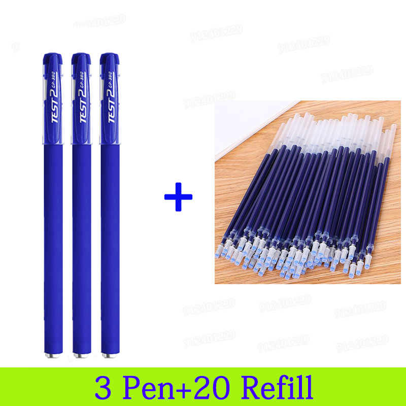 Lot Black Red Blue Signature Neutral Pen Rod Business Office Write Student Stationery Exam Replaceable Refill Ball-Point Pen