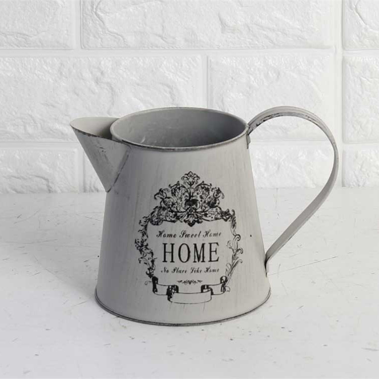 French Idyllic Iron Flowerpot Decoration Living Room Bedroom Flower Arrangement Bucket Cafe Flower Shop Flower Appliances