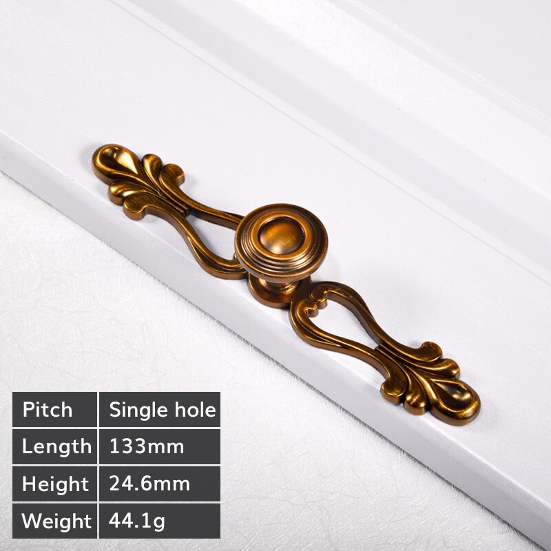 Tirador de mueble moderno bronce chino, Pomos y tiradores de armario de cocina, armario, tirador de puerta de armario, cajones: A