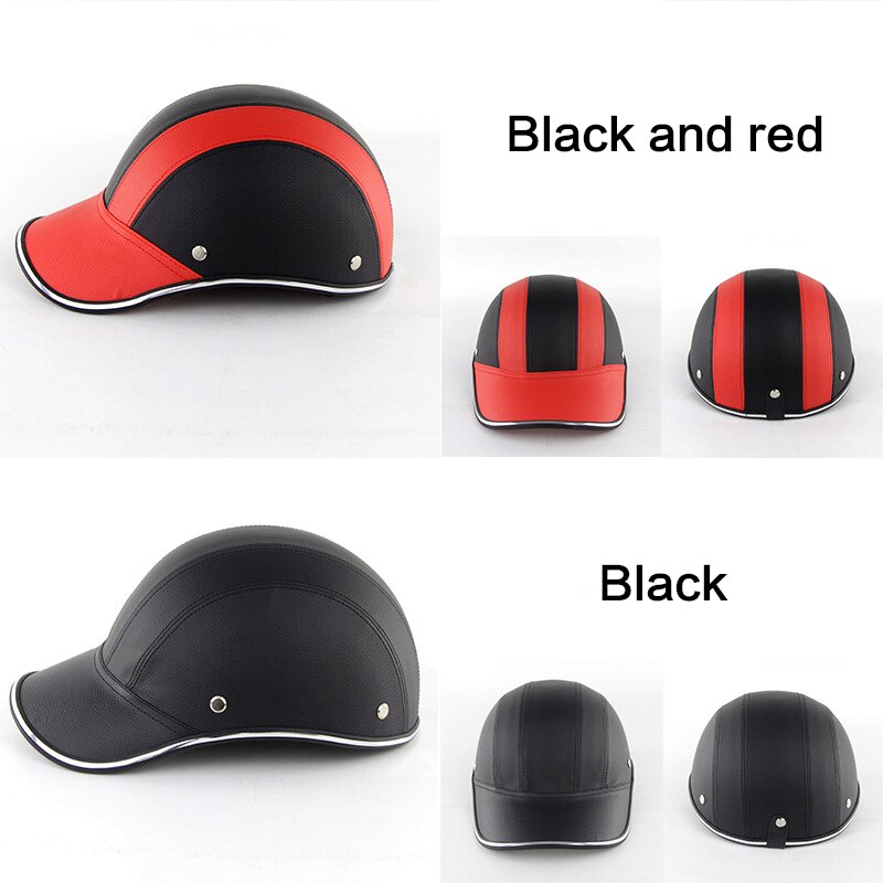 Verstelbare Fiets Fietsen Helm Baseball Cap Lederen Anti Uv Veiligheid Fiets Helm Mannen Vrouwen Racefiets Helm Voor Mtb Schaatsen