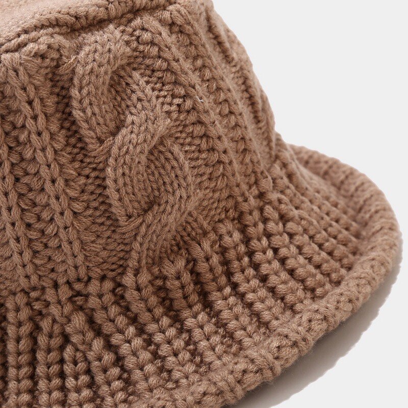 Vrouwen Herfst Winter Muts Warm Visser Hoed Panama Outdoor Hoofddeksels Bob Emmer Hoed Hand Gebreide Wol Hoeden voor Vrouwen