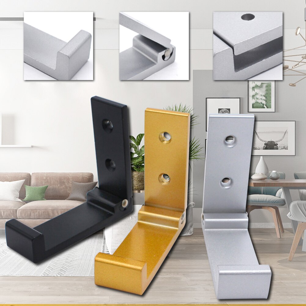 Perchero de aluminio para colgar ropa, gancho de aleación para colgar en la pared, plegable, para puerta, abrigo, sombrero, bolsas
