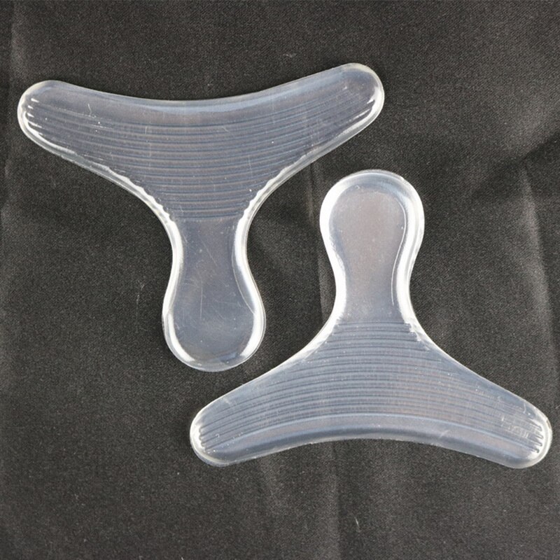 1 paar Vrouwen Gel Hak Inserts T Vorm Siliconen Insert Hak Beschermers FootCare Gereedschap Onzichtbare Binnenzool Unisex