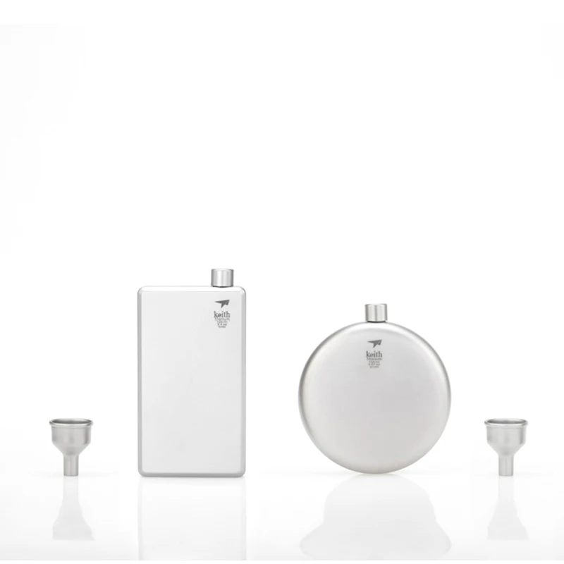 Keith Titanium Flagon Heupfles Wijn Fles Beker Wijn Opslag Met Trechter Voor Camping Reizen 120Ml 150Ml 200ml