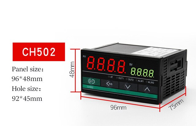1 set Dual Output SSR Relay CH102 CH402 CH702 CH902 Two Relay Output PID Digital LCD Intelligent Temperature Controller 48-240V: CH502