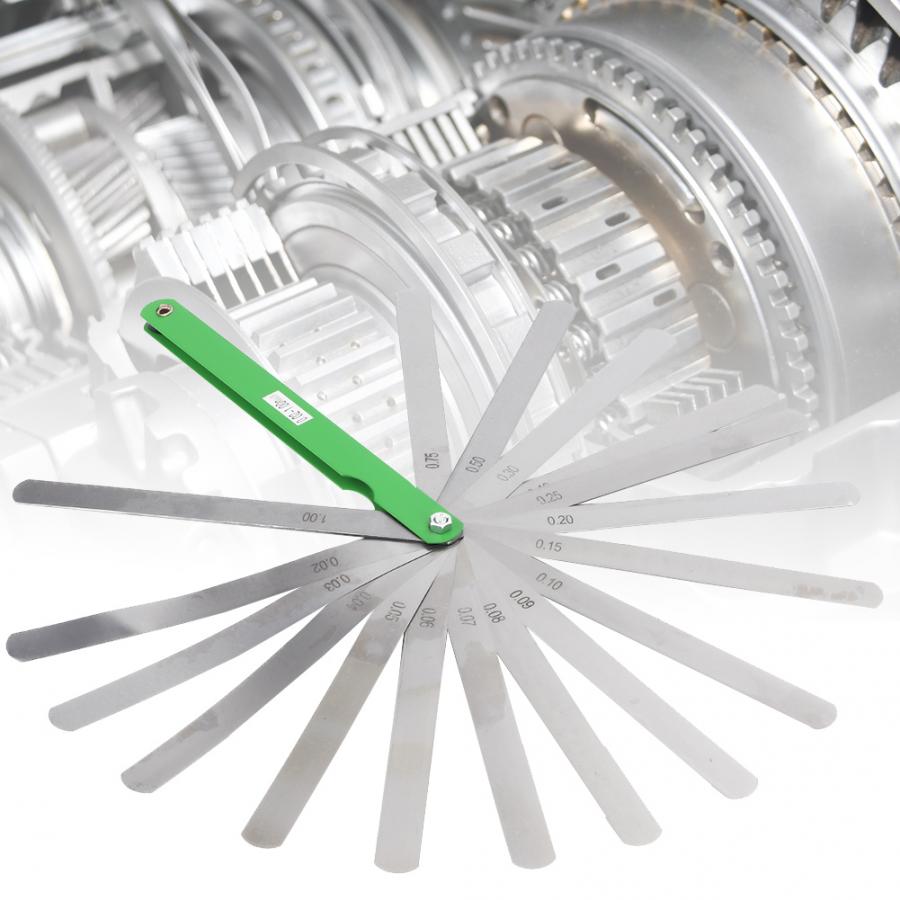 10pcs Stainless Steel Feeler Gauge 150mm Feeler Gauge 17 Blades 0.02-1mm Thickness gauges Measurement Tool