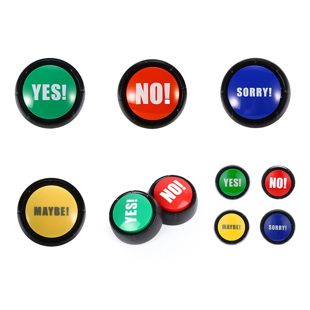 Sound Button Toys YES and NO SORRY MAYBE Green Red Event & Party Tools Supplies Sounding Toys Decorations