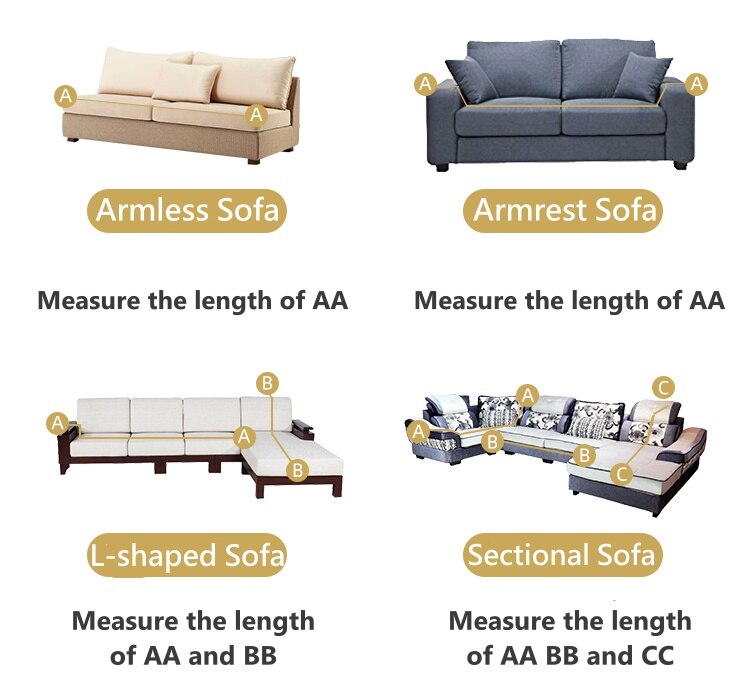 Solid Color Universal Couch Cover for Living Room Furniture Single/Two-seater Sofa Set Slipcovers Four Season