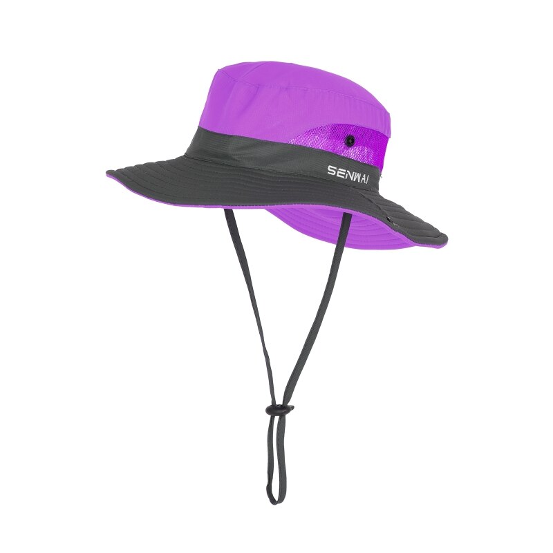 Kids Meisjes Paardenstaart Zomer Zonnehoed Brede Rand Uv-bescherming Emmer Cap Vrouwen Outdoor Brede Rand Opvouwbare Safari Vissen Cap: purple