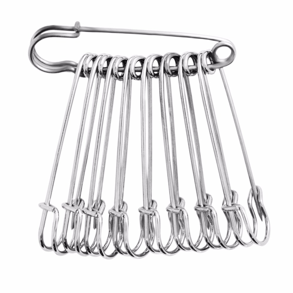 20pcs Extra Large Safety Pins,Giant Strong Safety Pin Metal Heavy Duty Blanket Pins for Jewelry Crafts,for Blankets, Skirts
