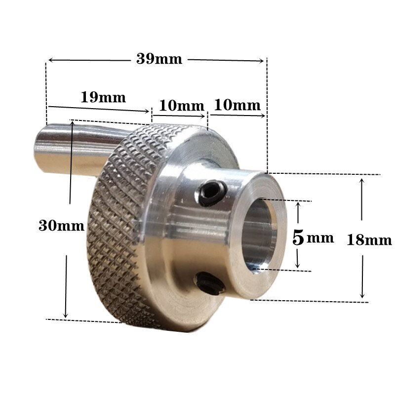 1Pcs Aluminum alloy mini handwheel mechanical hand wheel: Outer diameter30-5mm