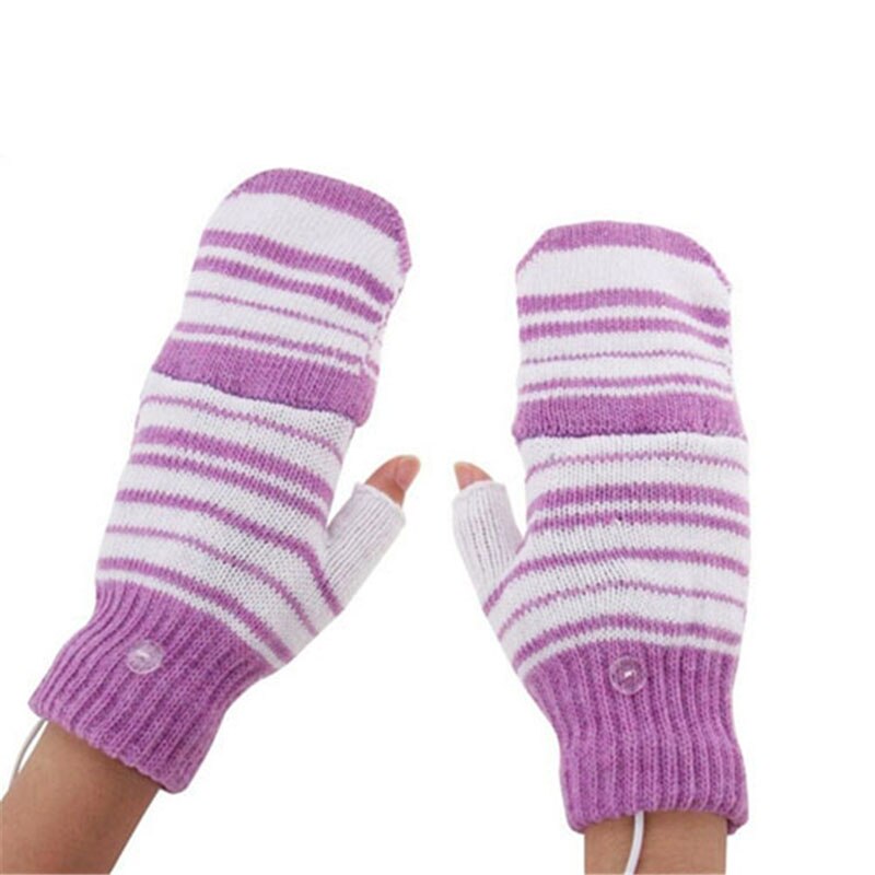 Elektrische verwarmde handschoenen winter thermische usb verwarmde handschoenen volledige & halve dames heren handschoenen winter warme wanten