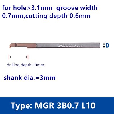 Alesatura utensile tornio tornio scanalatura fresa lega di carburo di tungsteno barra di scanalatura lavorazione del filo alesaggio del metallo per acciaio alluminio yg6: 3mm