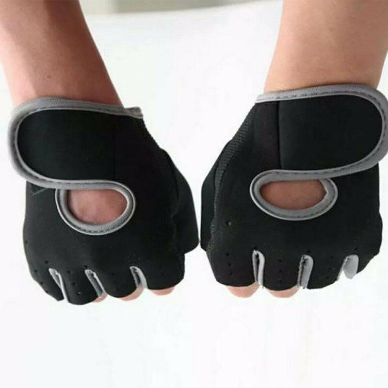 Guantes antideslizantes de medio dedo para Fitness, Unisex, levantamiento de pesas, entrenamiento, deportes al aire libre