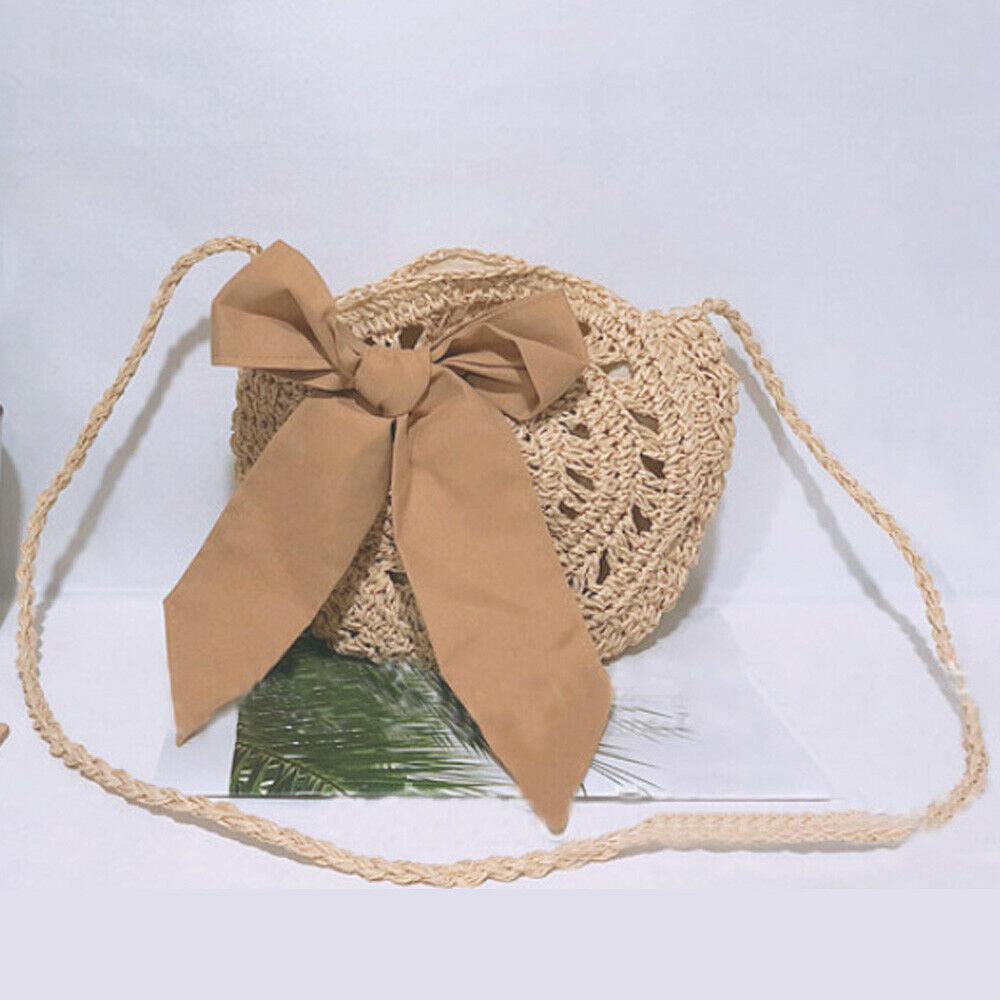 Women Bag Handmader Rattan Straw Bag For Woven Round Handbag Lovely Crossbody Summer Travel Beach Bag