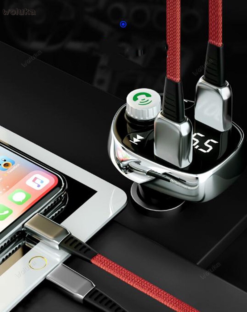 Car MP3 Multifunction Bluetooth Receiver Car Charger Cigarette Lighter Car Music U Disk Player CD50 Q04