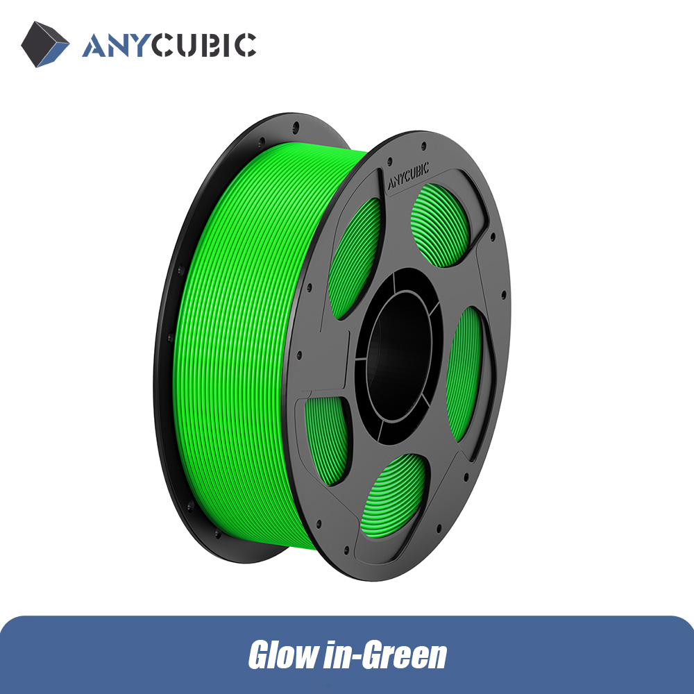 ANYCUBIC-filamento PLA Multicolor para impresora 3D, Material consumible de goma de plástico, 1,75mm, 1 kg/rollo, FDM, Kobra: Amarillo-verde