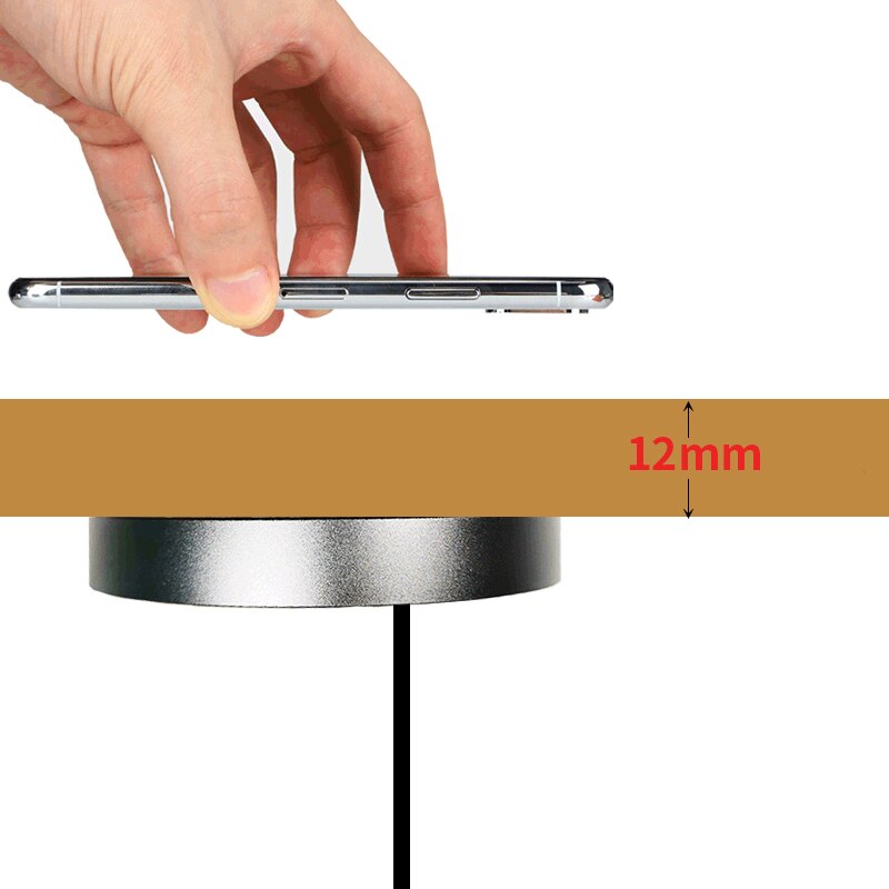QI Invisible sans fil tapis de chargement bureau caché longue Distance 2-12mm chargeur café meubles bureau bureau cacher sans fil Base