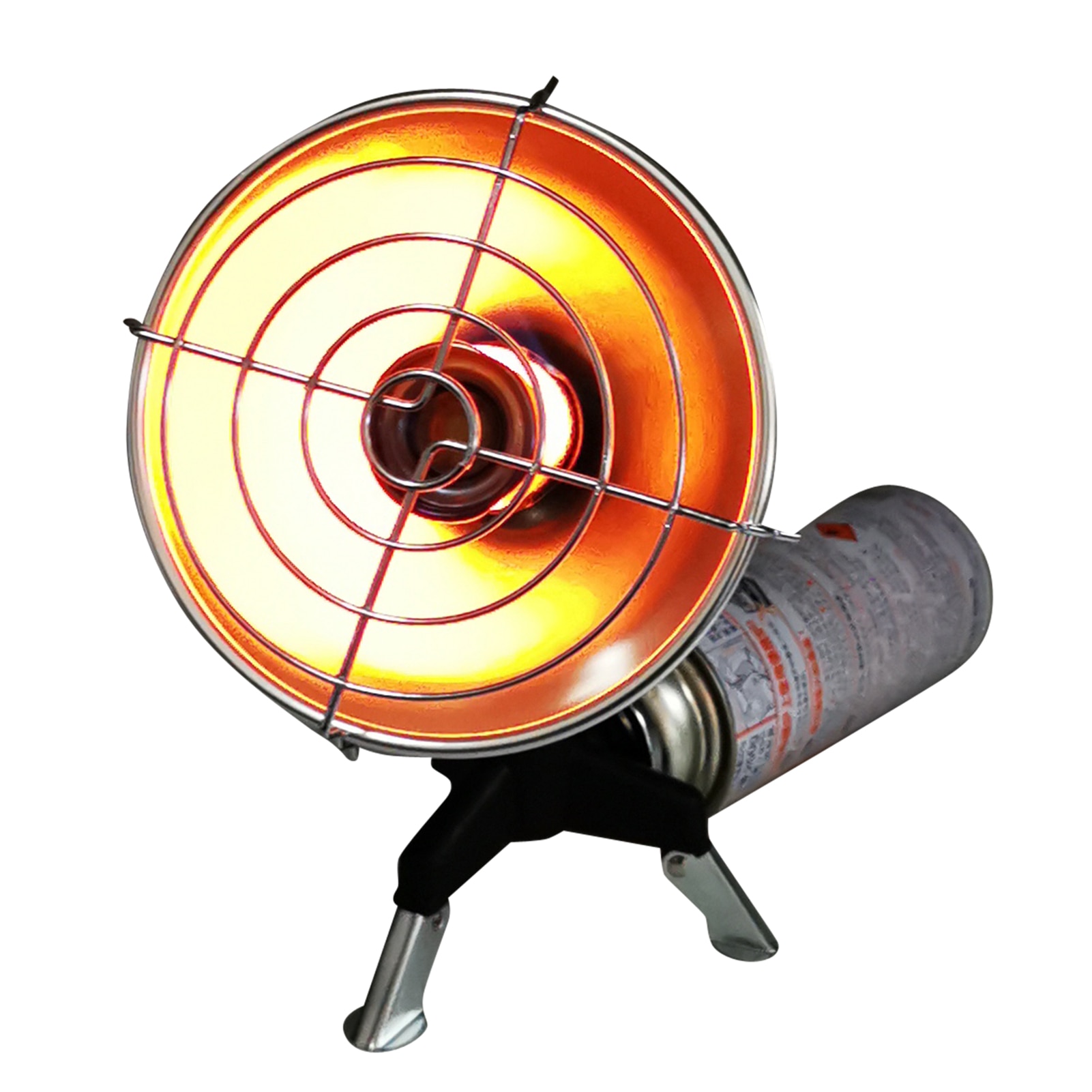 Portable Gas Heater Control Valve Gas Tank Holder Winter Warm Outdoor Camping Equipment Heating Stove with Support