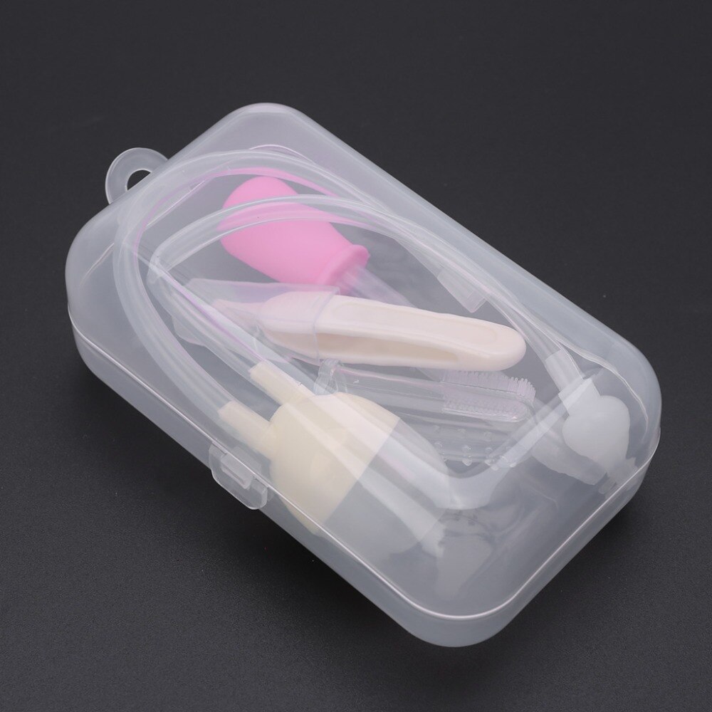 4Pcs Newborn Baby Care Kit Healthcare Nasal Aspirator Dropper Feeder Nursing Kit