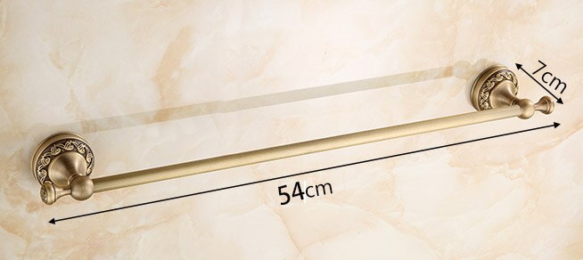 Kylpyhuonetarvikesarja antiikki messinkikokoelma veistetyt kylpyhuonetuotteet seinälle asennettava messinkikylpytarvikesarja: 50cm pyyhetanko