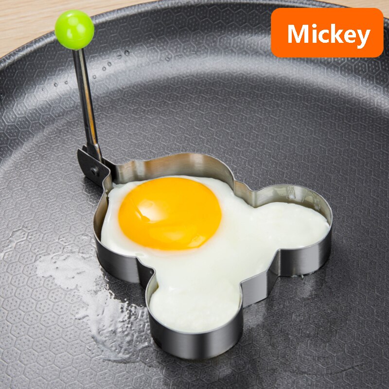 5 stil omelet form pandekage form rustfrit stål stegt æg shaper stegeæg madlavningsværktøj køkken tilbehør gadget q.: Mickey