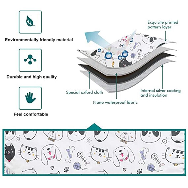 Cover for Washing Machine with Sun Protection Waterproof 9 Kg with Print Roller for Pets