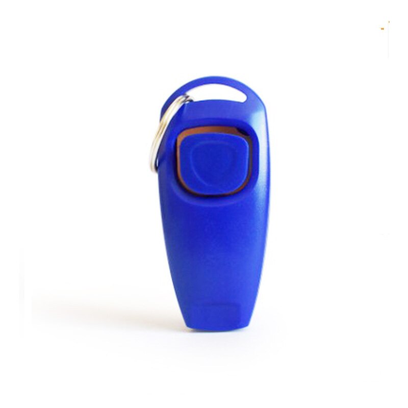 Two together 1 dog training ring pet ring piece + whistle training dog whistle with key chain: blue