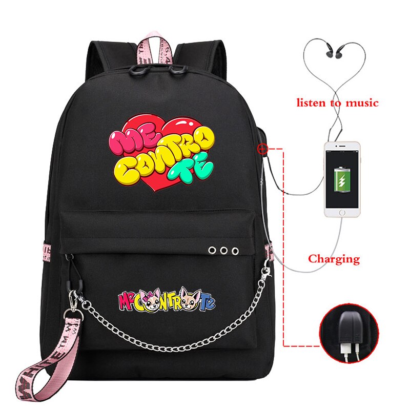 Cool Backpack Harajuku School Bags Girls College Students Laptop USB Charging Backpack Casual Travel Rucksack: 11