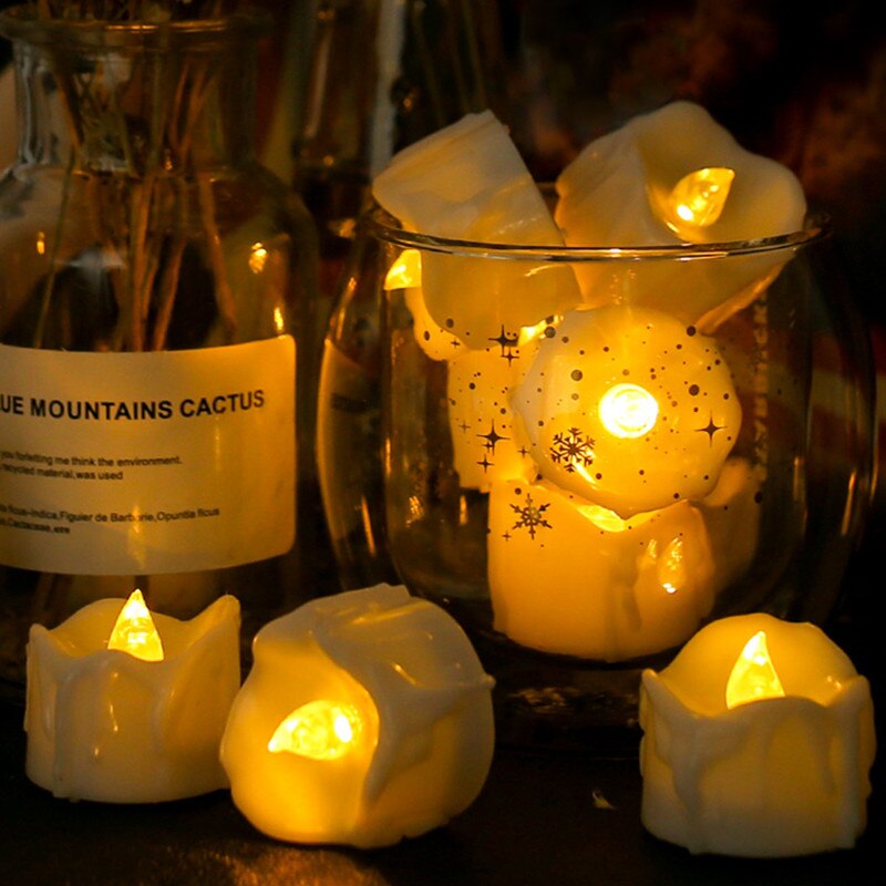 LED Tea Light Candles Set of 12/24 Warm White Electric Tealight for Thanksgiving Christmas Decor Battery Operated Votive Candles