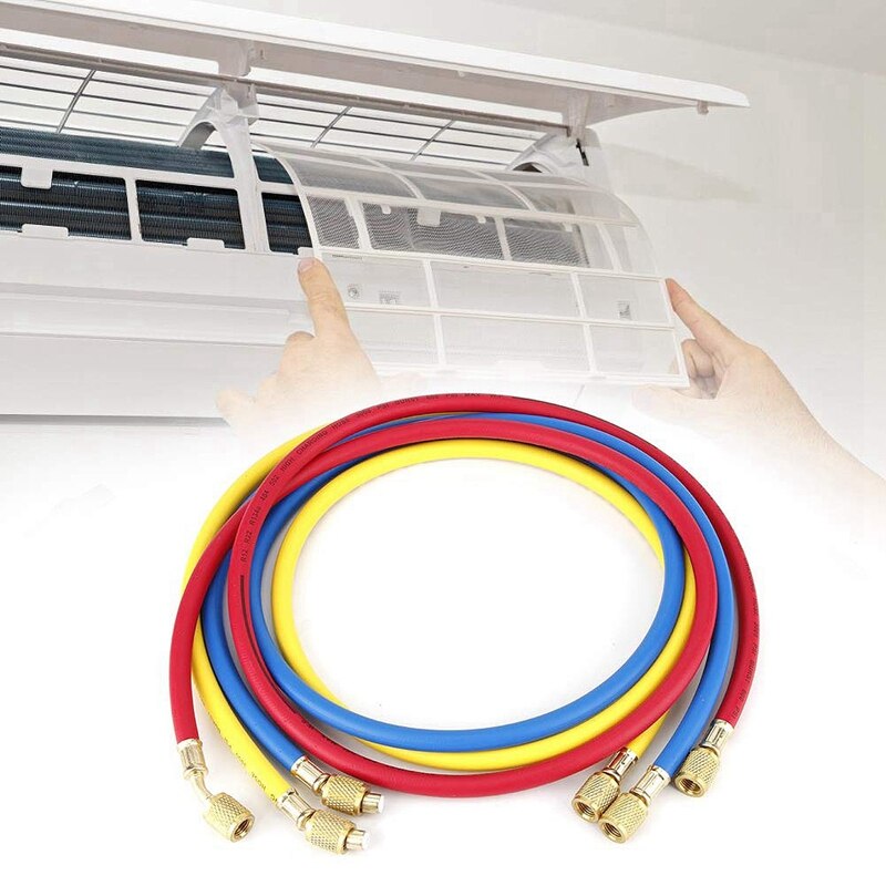1,5 M 600Psi 1/4 pulgadas aire acondicionado tubo fluorado coche aire acondicionado refrigerante herramienta de adición