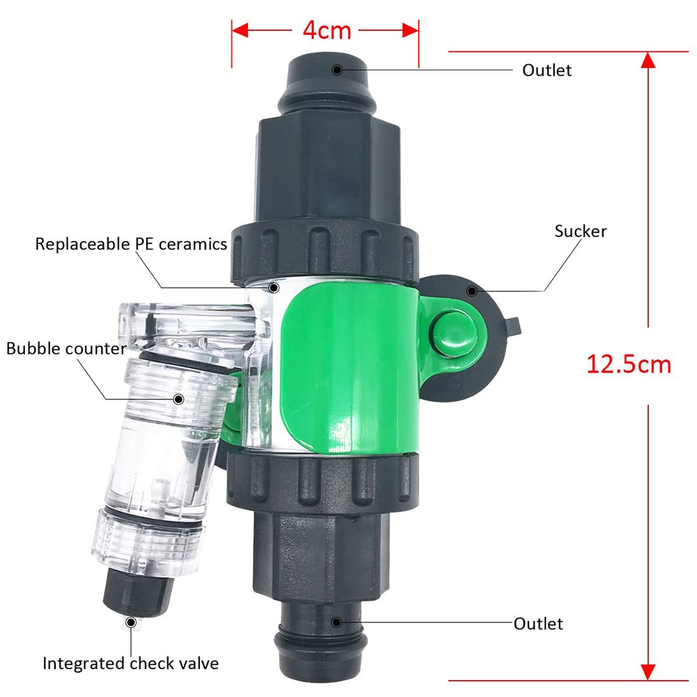 Nicrew Aquarium Externe CO2 Diffuser Diy CO2 Systeem Verstuiver Reactor Kit Voor Aquarium Aquarium Aquatic Water Plant