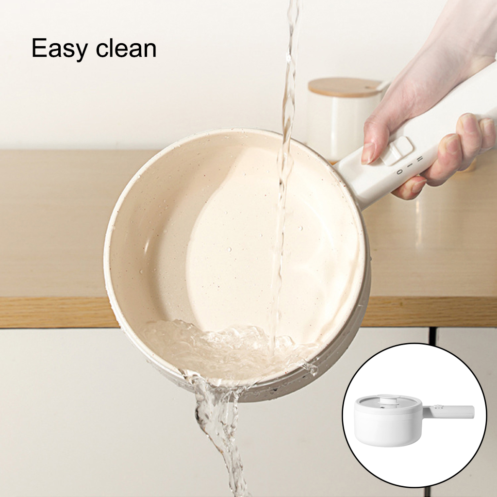 Electric Pot,Non-Stick Pan Noodles Cooker 1.5L Mini Pot for Steak