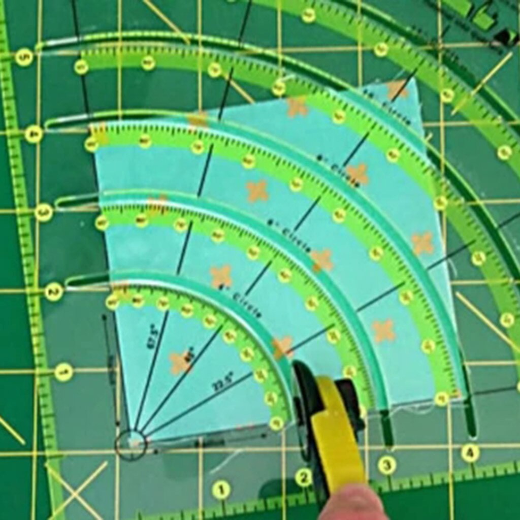 Arcs and Fan Quilt Circle Cutter Ruler Sewing tool ruler Multifunctional Cutting Patchwork Ruler Sewing Craft Tools