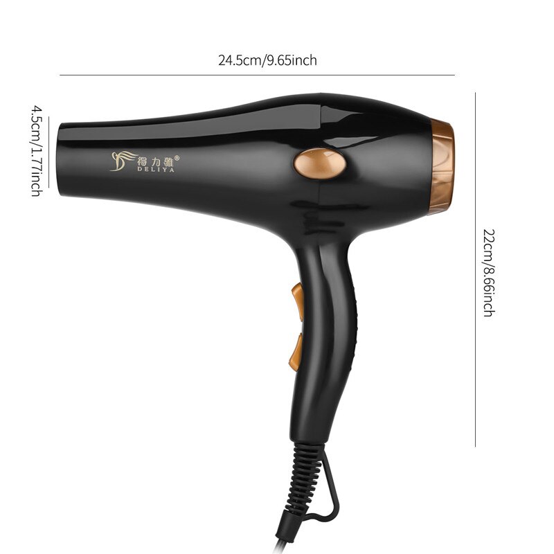 2200W Hair Dryer Cold Wind Blow Dryer with 2 Speed and 3 Heat Setting Styling Tools For Salons Household Use