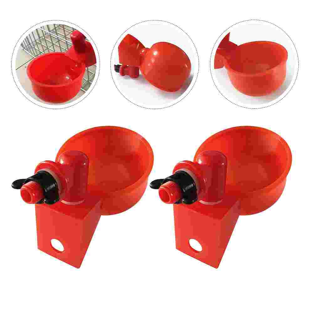 Bebederos automáticos de plástico para pollos, comederos de agua para palomas, 2 piezas: Default Title
