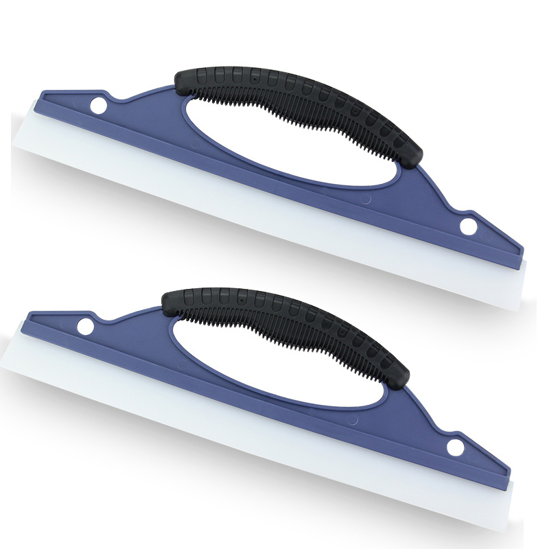 Tragbarer Autowischer, Silikon-Wasserwischer, Fensterabzieher, Reiniger, Trocknungswerkzeug für Autoglaswäsche, Streifenfreier Reinigungswischer: WEISS