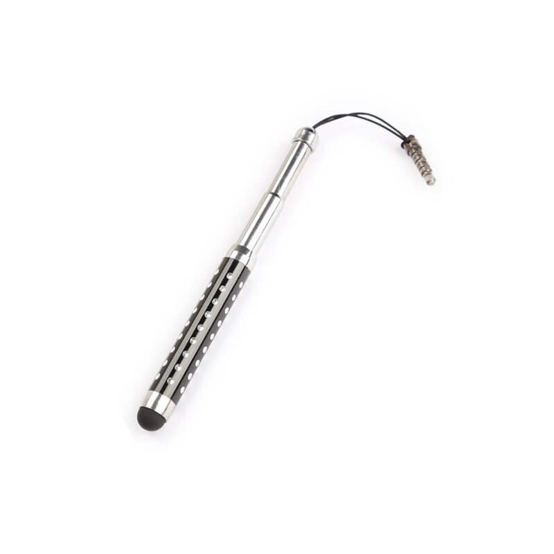 Retractable Three-tier With Rhinestone Capacitive Touch Screen Stylus Pen 88 DJA99 Pen Phone Tablet: black