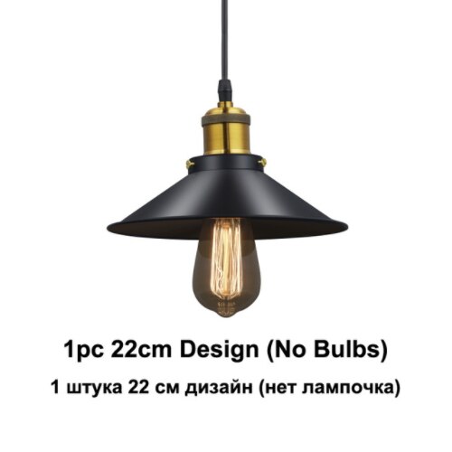 Modern Lustre LED-Chandelier-Lighting Black Metal Ceiling-Chandeliers Vintage-Light Dining Bedroom Hanglamp Suspension Luminaire: Diameter 22cm