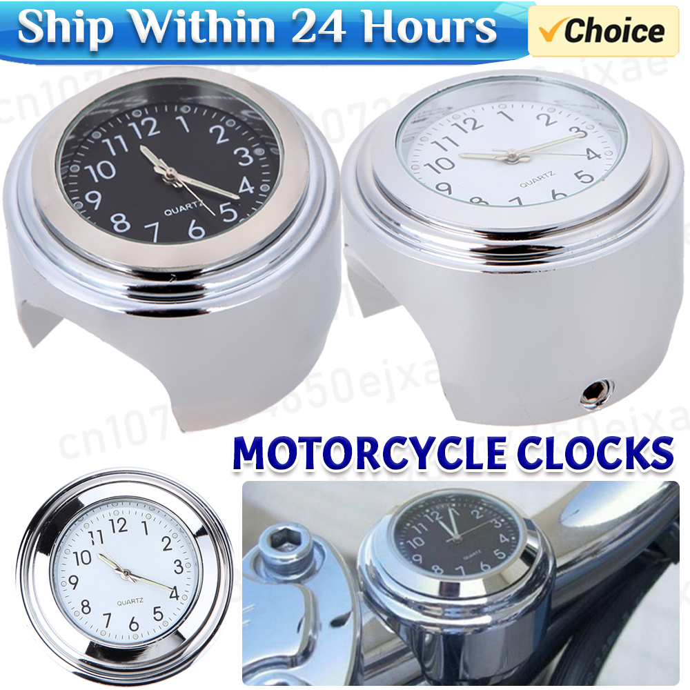 Leuchtende motorrad uhren für motorrad Rolle Motor- atv wasserdichte fahrrad lenker halterung uhr Aluminium fahrrad uhr