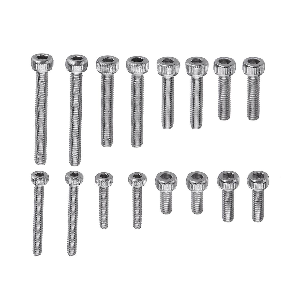 50pcs/set M2.5 Universal Turntable Headshell Cartridge Mounting Kit Stainless Steel Bolts Screws Nuts Set with Case