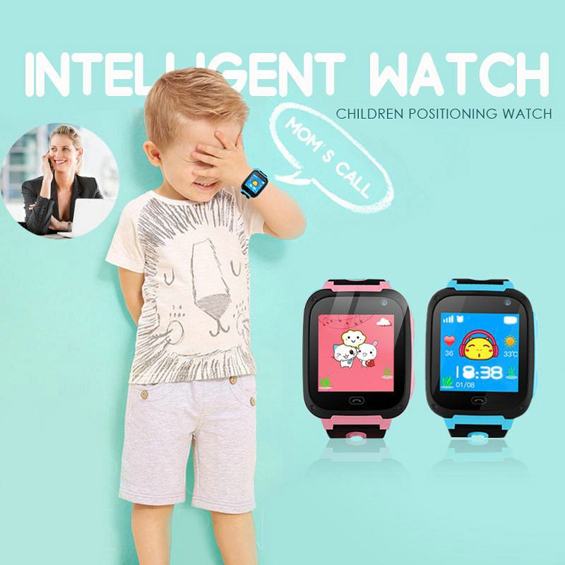 Børn smart ur  s4 lbs barn vandtæt baby ur til børn sos kalde placeringsfinder locator tracker anti mistet skærm + kasse