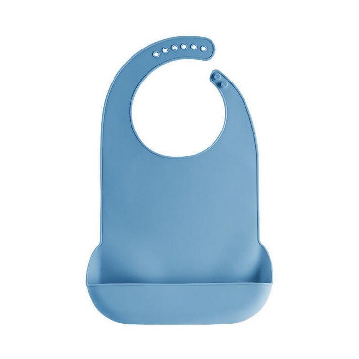 Dorsales para adultos de silicona Baberos comida colector de migajas ajustable dorsales para adultos para hombres y mujeres Baberos para comer lavable Baberos delantales Protector: 1Pcs blue